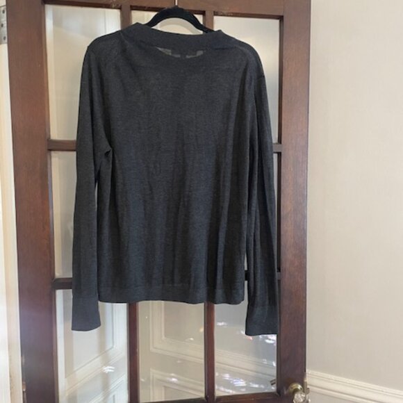 LOFT Charcoal Gray Button-Down Cardigan, Size XL - Picture 5 of 5